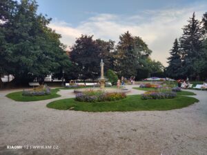 Košice - park s fontánou v centru města
