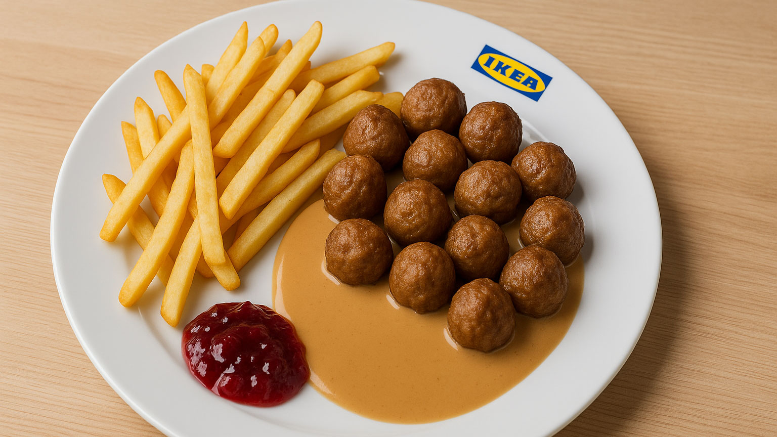 IKEA masové kuličky se smetanovou omáčkou