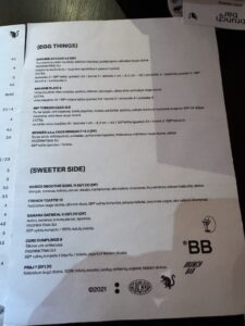 Jídelní a nápojový lístek