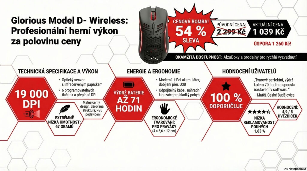 Bezdrátová herní myš v akci