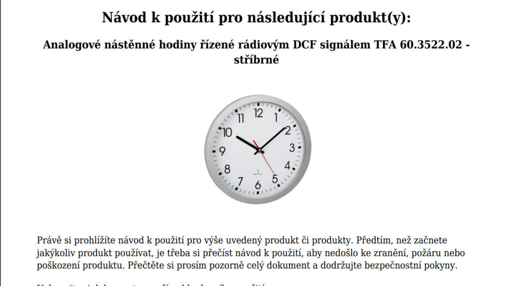 Na Alze je k dispozici český návod v PDF