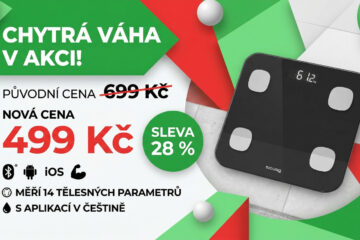 Chytrá osobní váha Siguro zlevnila na 499 Kč. Měří čtrnáct tělesných parametrů a má aplikaci