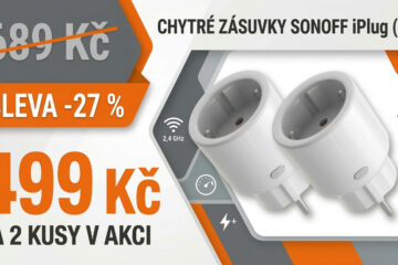 Dvě chytré zásuvky SONOFF iPlug zlevnily na 499 Kč. Nabízejí užitečné funkce