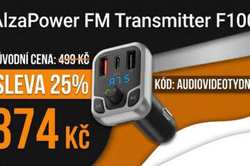 FM Transmitter od Alzy je s kupónem levnější o 25 %. Přehrávejte hudbu z mobilu přímo do autorádia!