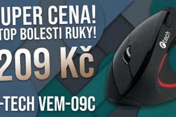 Nejlevnější vertikální ergonomická myš C-TECH stojí jen 209 Kč