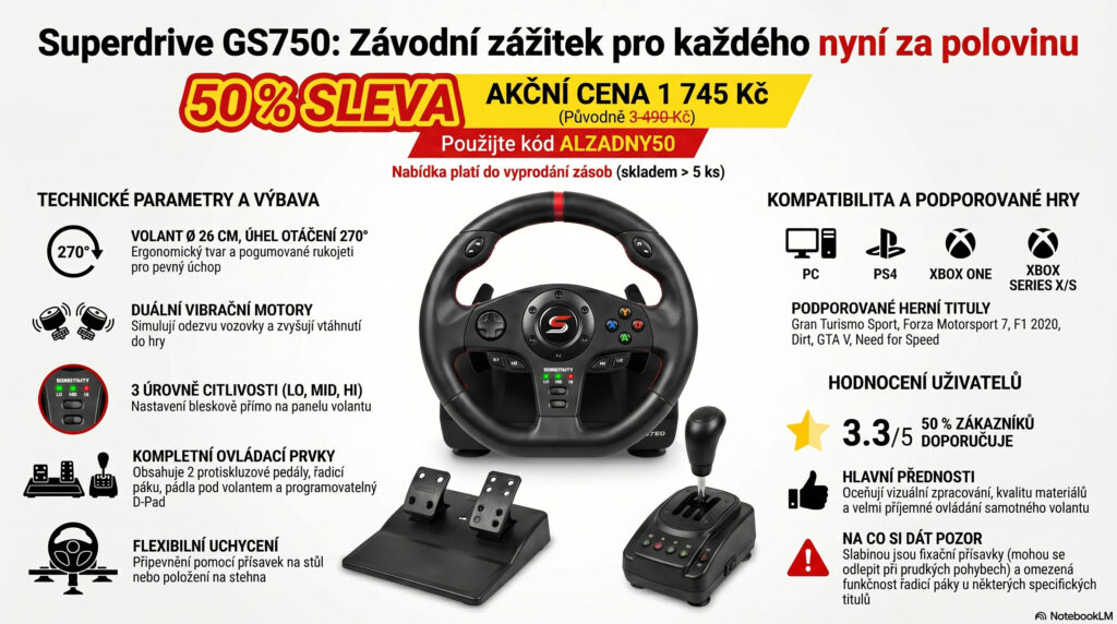Slevová akce na herní volant