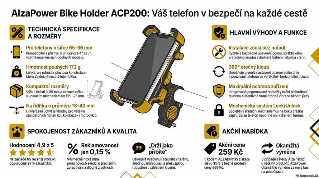 Univerzální držák telefonu na kolo