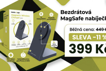 Bezdrátová MagSafe nabíječka Mobile Origin zlevnila na 399 Kč. Funguje i jako praktický stojánek