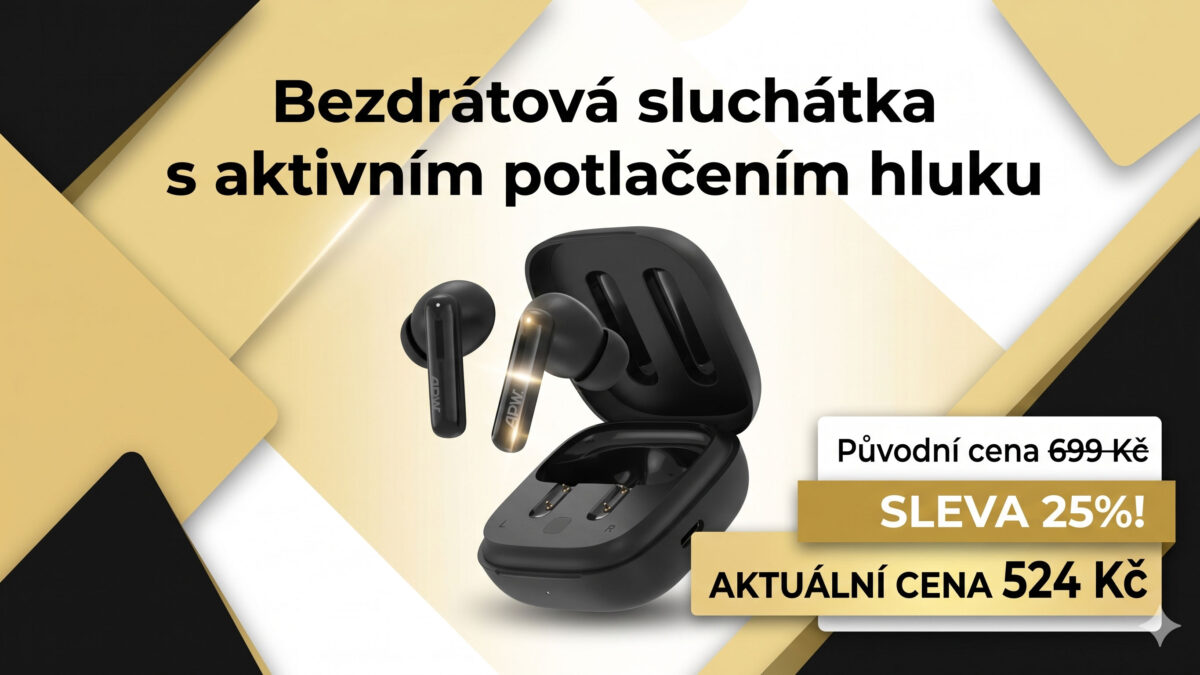 Bezdrátová sluchátka AlzaPower s aktivním potlačením hluku zlevnila o 25 %. Stojí pouhých 524 Kč