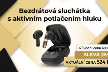 Bezdrátová sluchátka AlzaPower s aktivním potlačením hluku zlevnila o 25 %. Stojí pouhých 524 Kč
