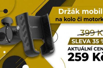 Držák mobilu na kolo či motorku je s kódem o třetinu levnější. Za 259 Kč lepší nenajdete