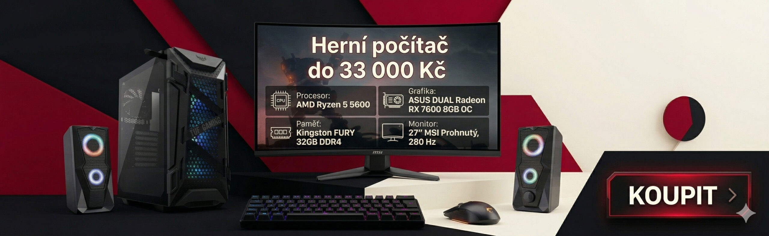 Herní počítač do 33 000 Kč
