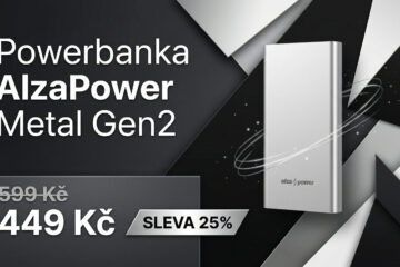 Kovová powerbanka AlzaPower s kapacitou 10 000 mAh je s kódem o 25 % levnější