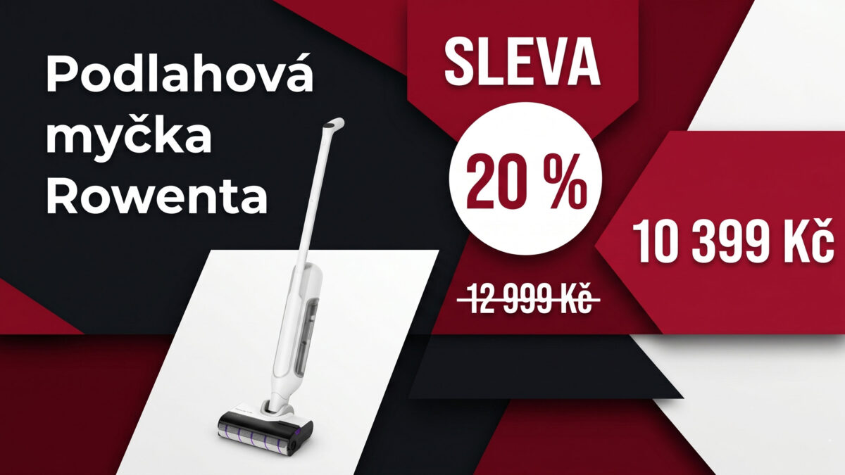 Podlahová myčka Rowenta zlevnila o 20 %. Umí vytírat i vysávat a nepotřebuje kabel
