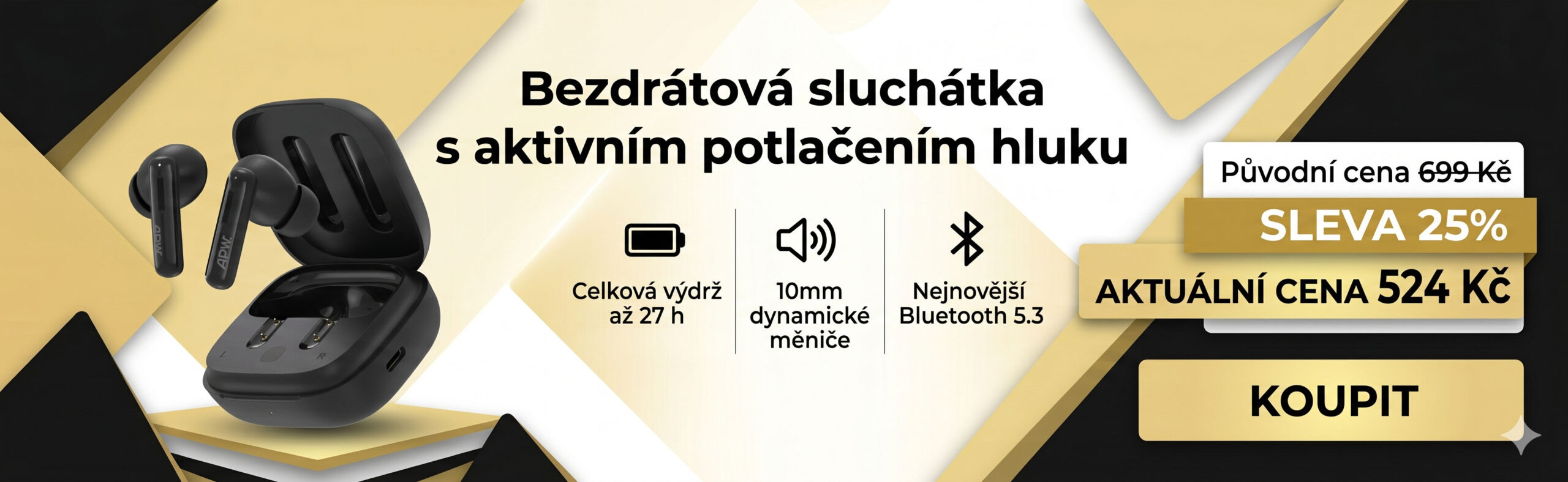 Bezdrátová sluchátka AlzaPower