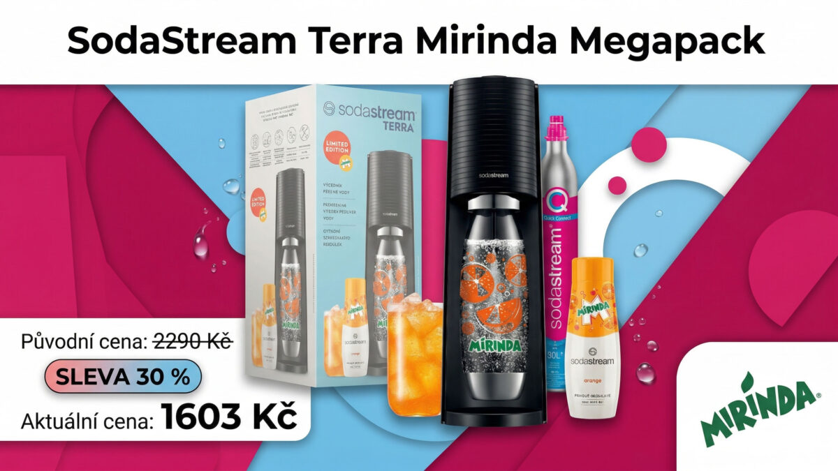 SodaStream Terra je teď se slevovým kódem o 30 % levnější. Užijte si jaro a léto plné bublinek!