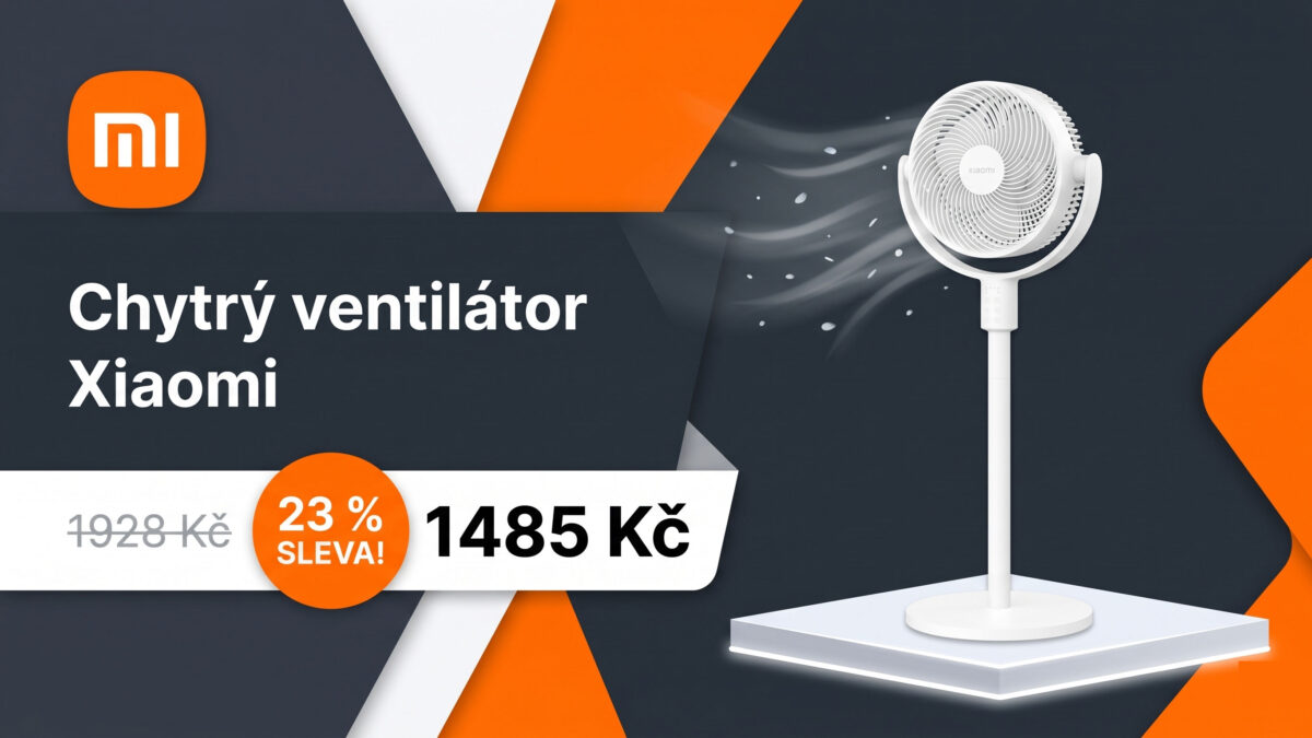 Chytrý ventilátor Xiaomi zlevnil pod 1500 Kč. Osvěží v horku a můžete ho ovládat z mobilu