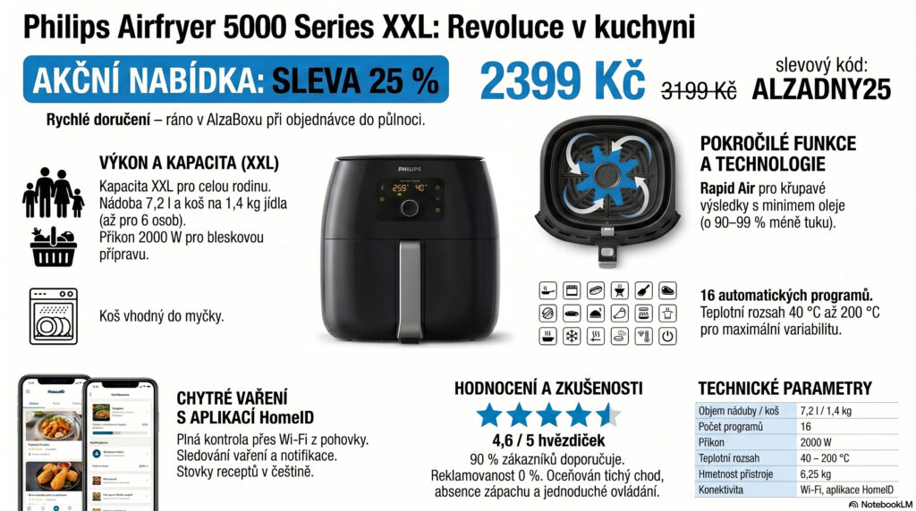 Revoluční horkovzdušná fritéza velikosti XXL
