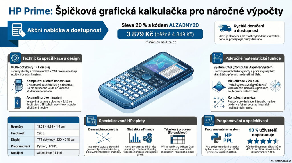 Špičková grafická kalkulačka pro výpočty