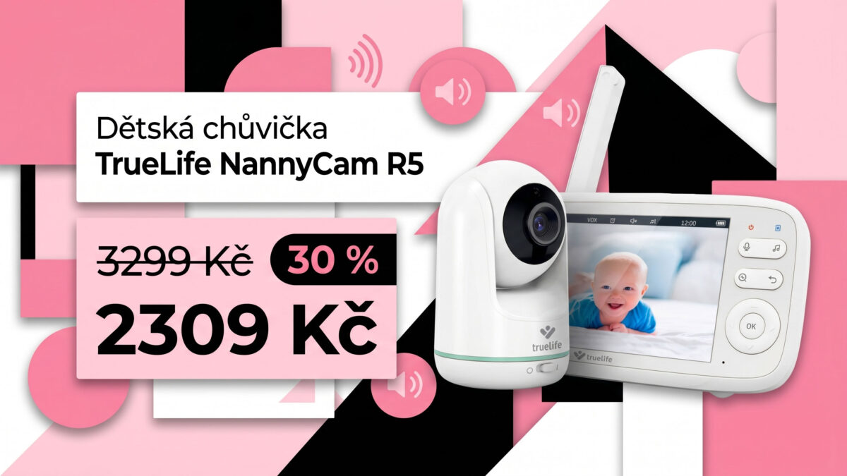 Dětská chůvička TrueLife NannyCam R5 zlevnila o 990 Kč. Ukáže teplotu a má dosah 300 metrů