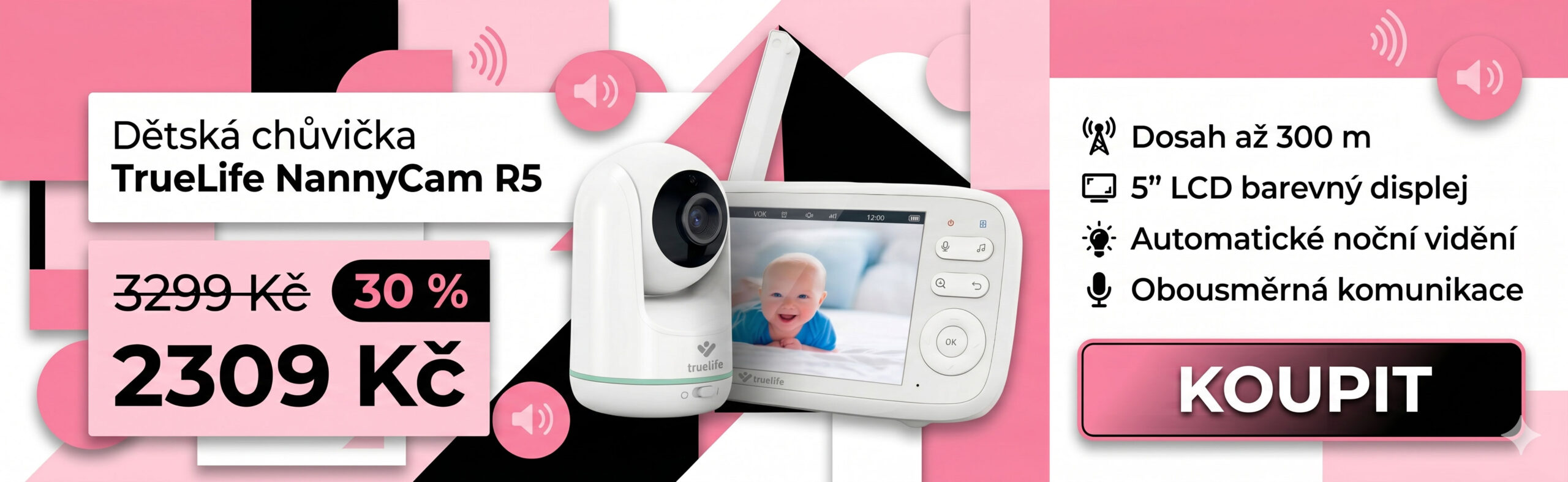 Dětská chůvička TrueLife NannyCam R5 Dětská chůvička TrueLife NannyCam R5