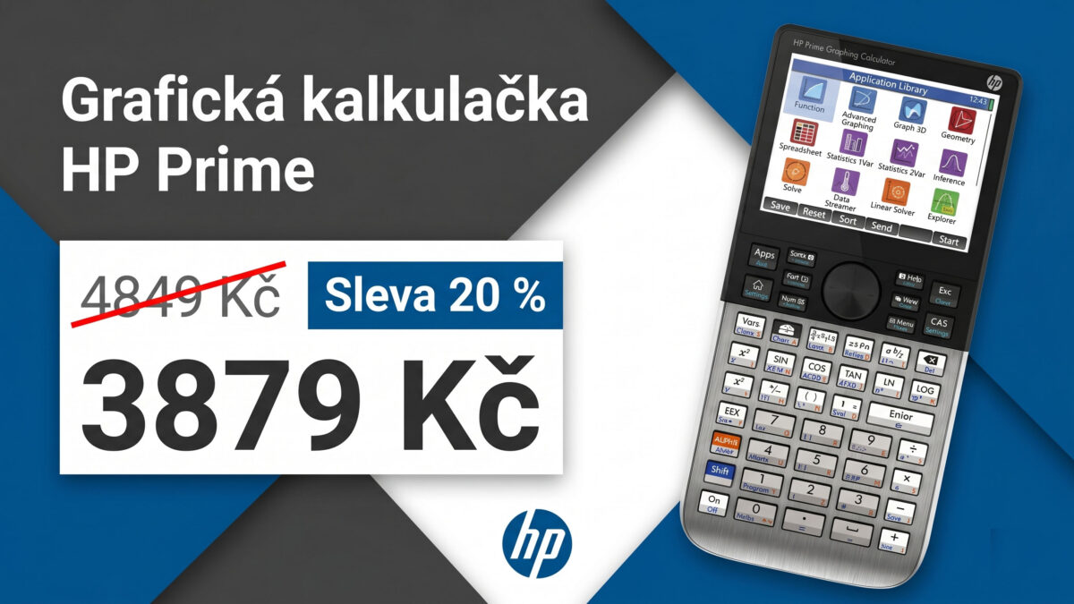 Grafická kalkulačka HP Prime je v parádní akci. S kódem dostanete slevu 20 % a můžete ji mít za 3879 Kč