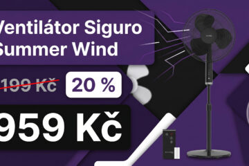 Je vám horko? Ochlaďte se ventilátorem Siguro Summer Wind. Teď je zlevněný o 20 %