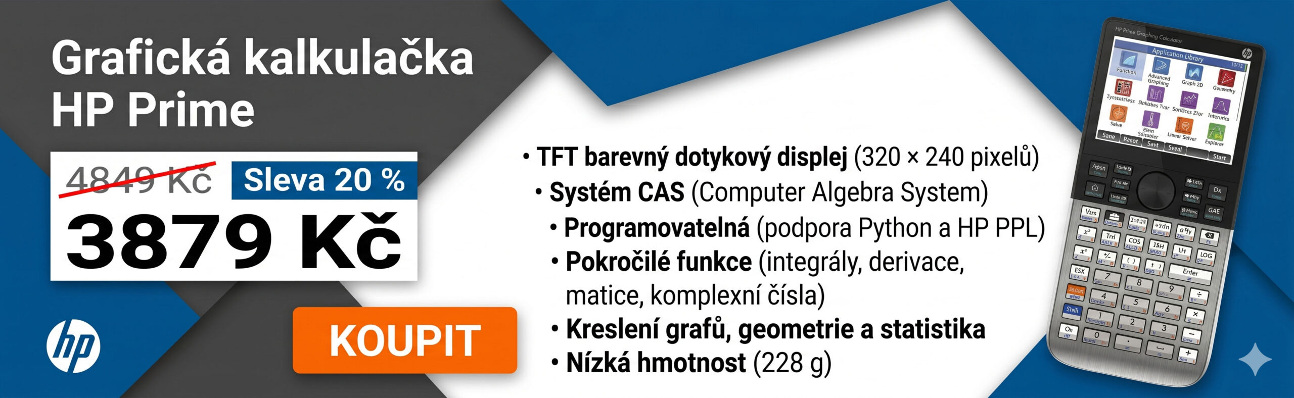Grafická kalkulačka HP Prime