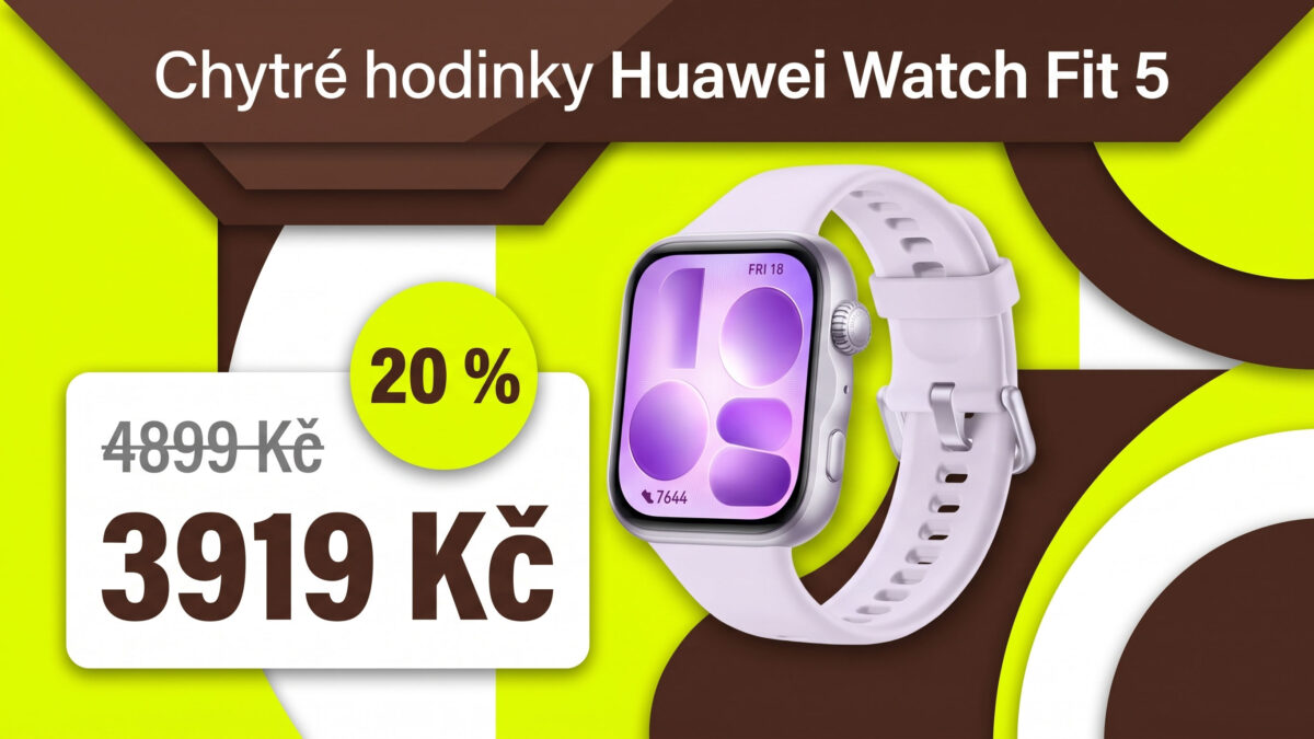 Nové chytré hodinky Huawei Watch Fit 5 jsou zlevněné o 20 %! Lze s nimi platit a na jedno nabití vydrží 10 dní