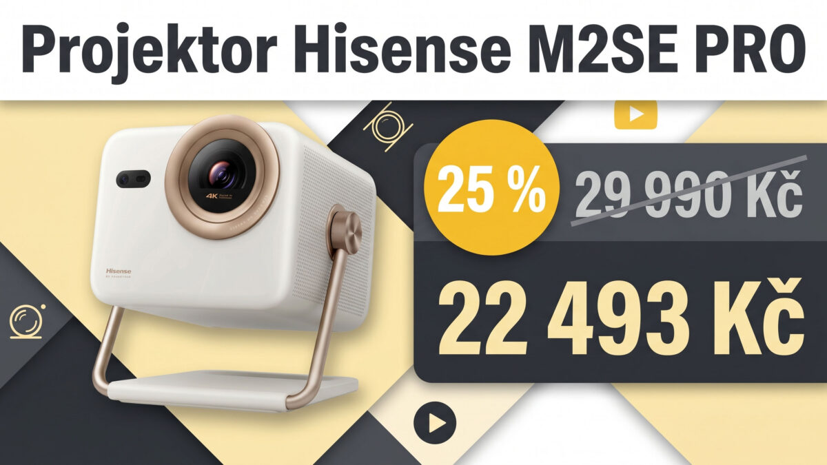 Projektor Hisense M2SE PRO zlevnil o 7500 Kč. Nabídne rozlišení 4K, Netflix, Disney+ a YouTube