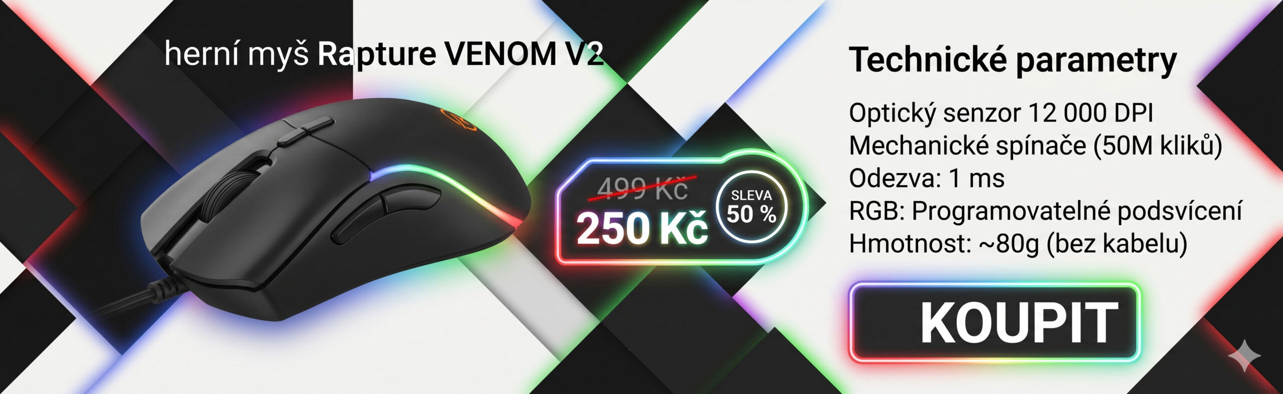 Herní myš Rapture VENOM V2