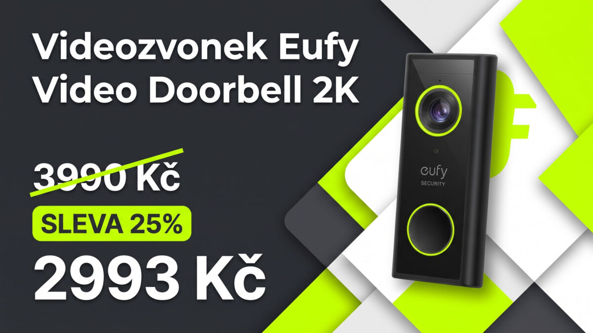 Videozvonek Eufy Video Doorbell 2K je v akci o 25 % levnější. Návštěvníky uvidíte v rozlišení 2K