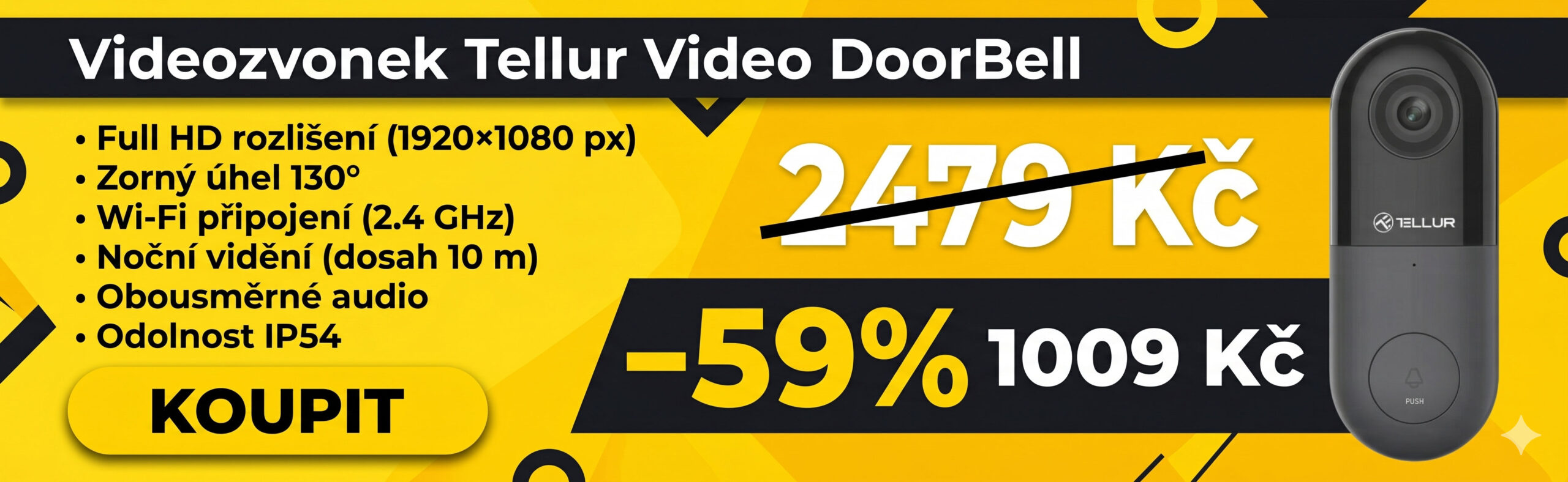 Videozvonek Tellur Video DoorBell Videozvonek Tellur Video DoorBell