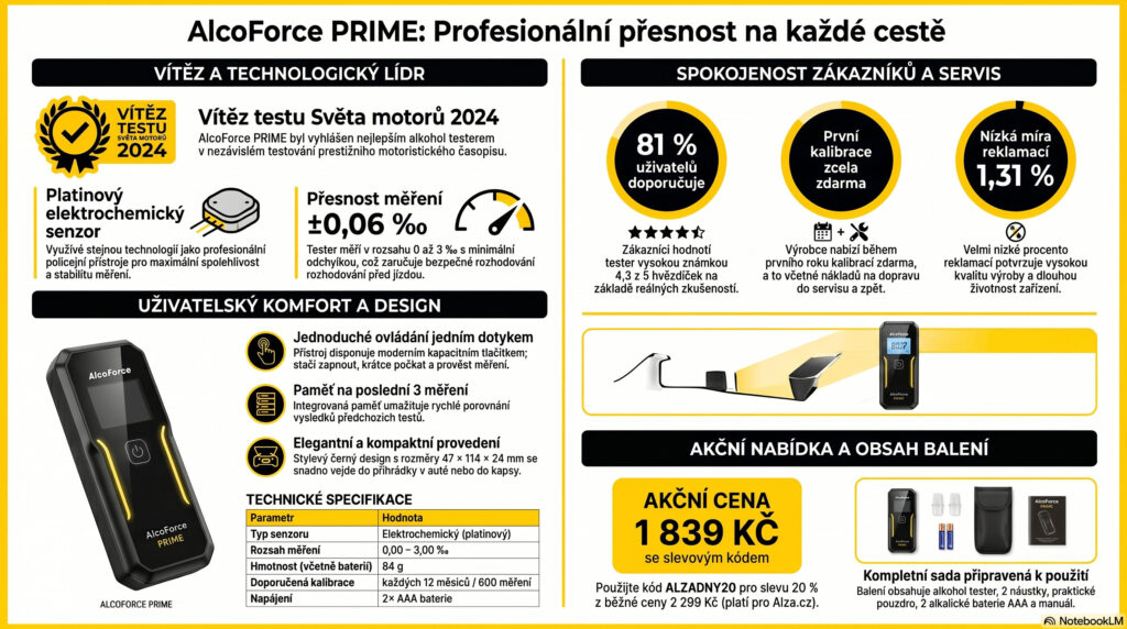 AlcoForce PRIME Profesionální přesnost na každé cestě