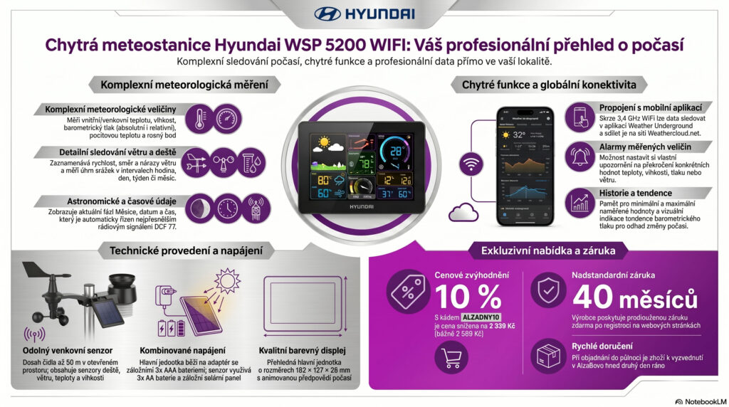 Chytrá meteostanice s Wi-Fi