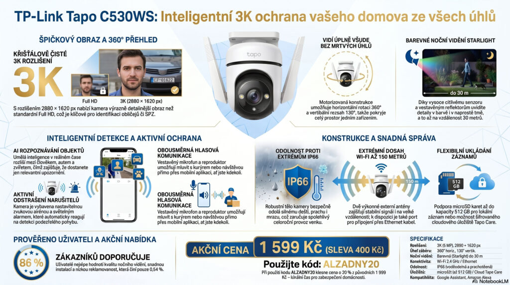 Inteligentní 3K bezpečnostní kamera