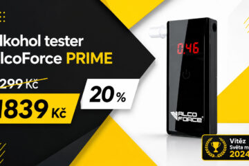 Alkohol tester AlcoForce PRIME, oceněný v testu Světa motorů, nyní můžete koupit se slevou 20 %