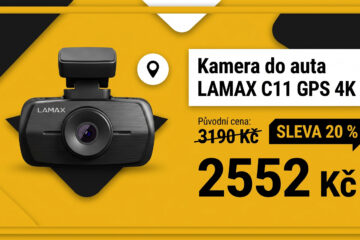 Kamera do auta LAMAX C11 GPS 4K zlevnila o 20 %. Za 2552 Kč natáčí ve 4K a ukládá polohu