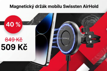 Magnetický držák mobilu do auta zlevnil o 40 %. Za Swissten AirHold teď zaplatíte jen 509 Kč