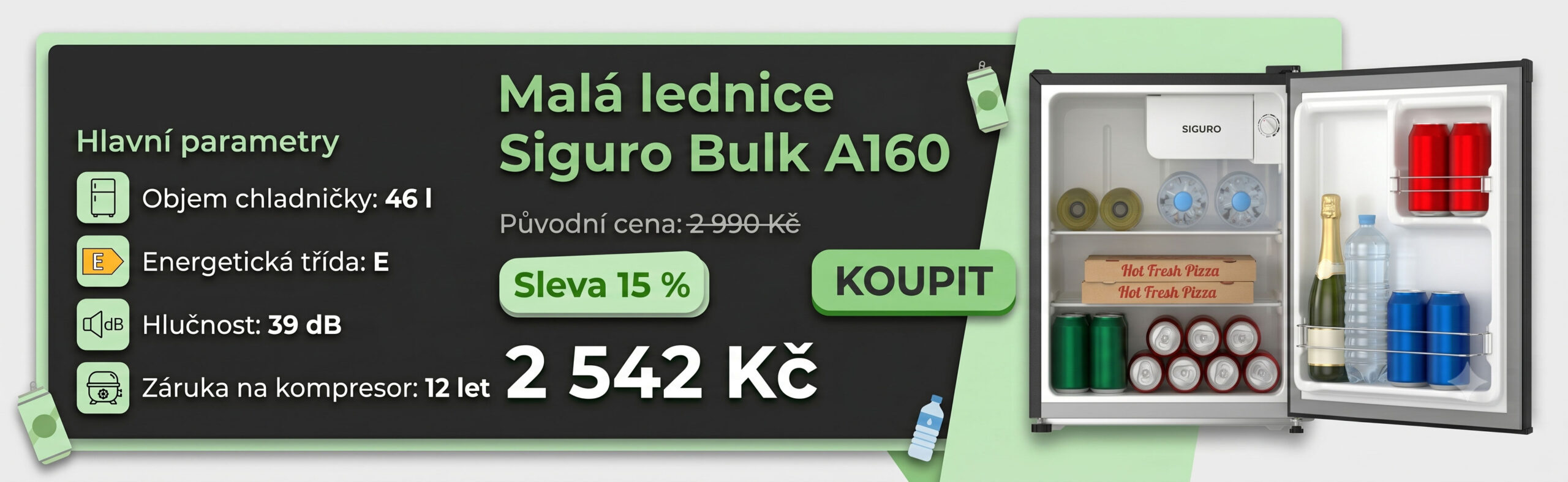 Malá lednice Siguro Bulk A160