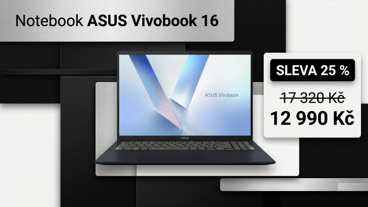 Notebook ASUS Vivobook 16 je v akci levnější než MacBook Neo. Za 12 990 Kč má výbornou výbavu