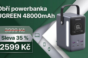Obří powerbanka UGREEN stojí s 35% slevou jen 2599 Kč. Má kapacitu 48 000 mAh a nabije i notebook