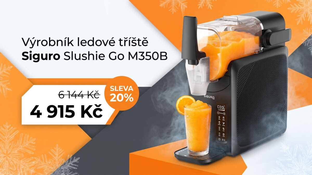 Pořád je vám vedro? Výrobník ledové tříště Siguro zlevnil o 20 %. Stojí 4915 Kč a umí i frappé