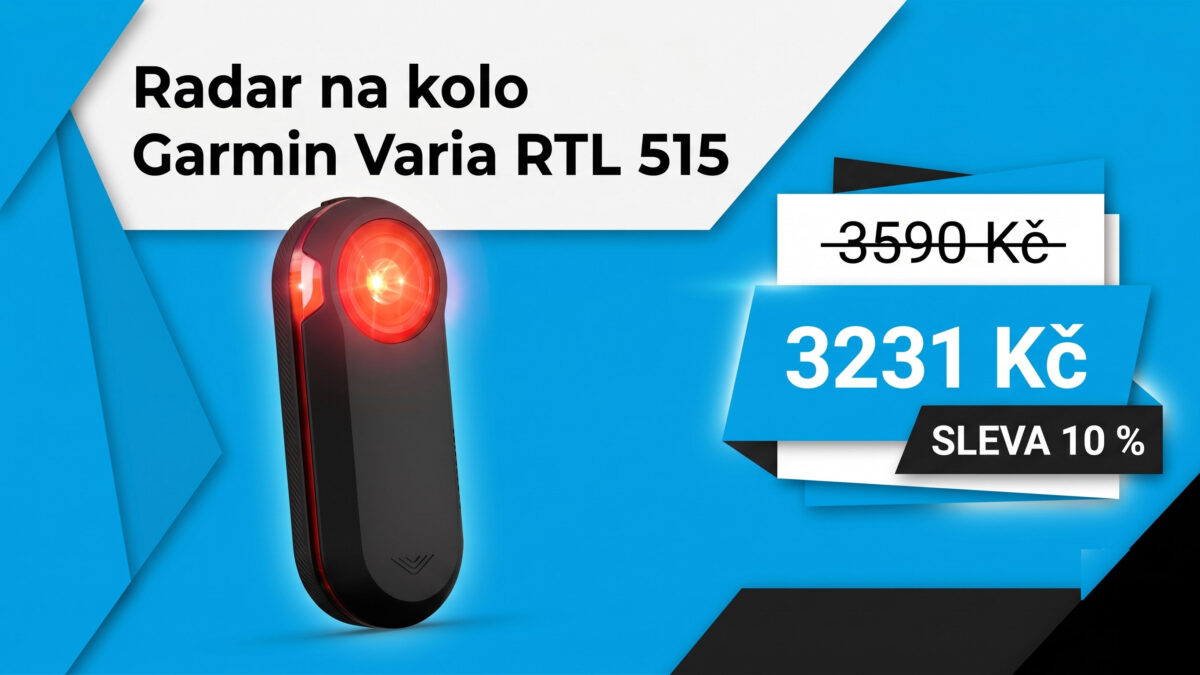 Radar na kolo Garmin Varia RTL 515 zlevnil o 10 %. Za 3231 Kč vás upozorní na blížící se auta