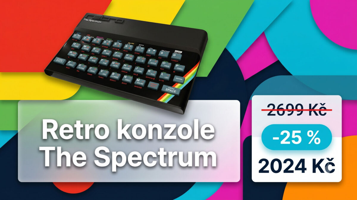 Retro konzole The Spectrum obsahuje 48 her. Teď je v akci o 25 % levnější a stojí jen 2024 Kč