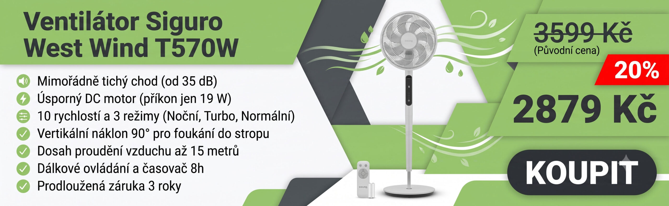 Ventilátor Siguro West Wind T570W Ventilátor Siguro West Wind T570W