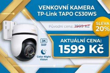 Venkovní kamera TP-Link Tapo C530WS je v akci o 400 Kč levnější. Dá se ovládat přes aplikaci