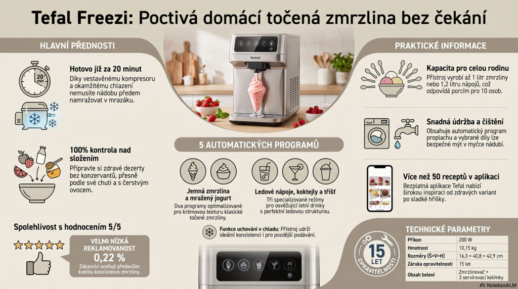 Moderní výrobník domácí točené zmrzliny