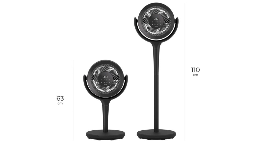 Může sloužit jako stolní i stojanový ventilátor