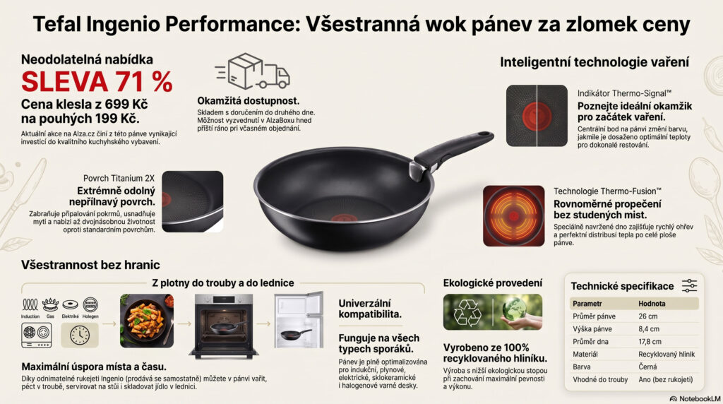Všestranná wok pánev ve slevě